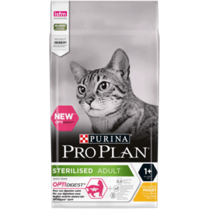 CROQUETTES CHAT STERILISE ADULT OPTINUTRITION® AVEC OPTIDIGEST® POULET - PURINA PRO PLAN