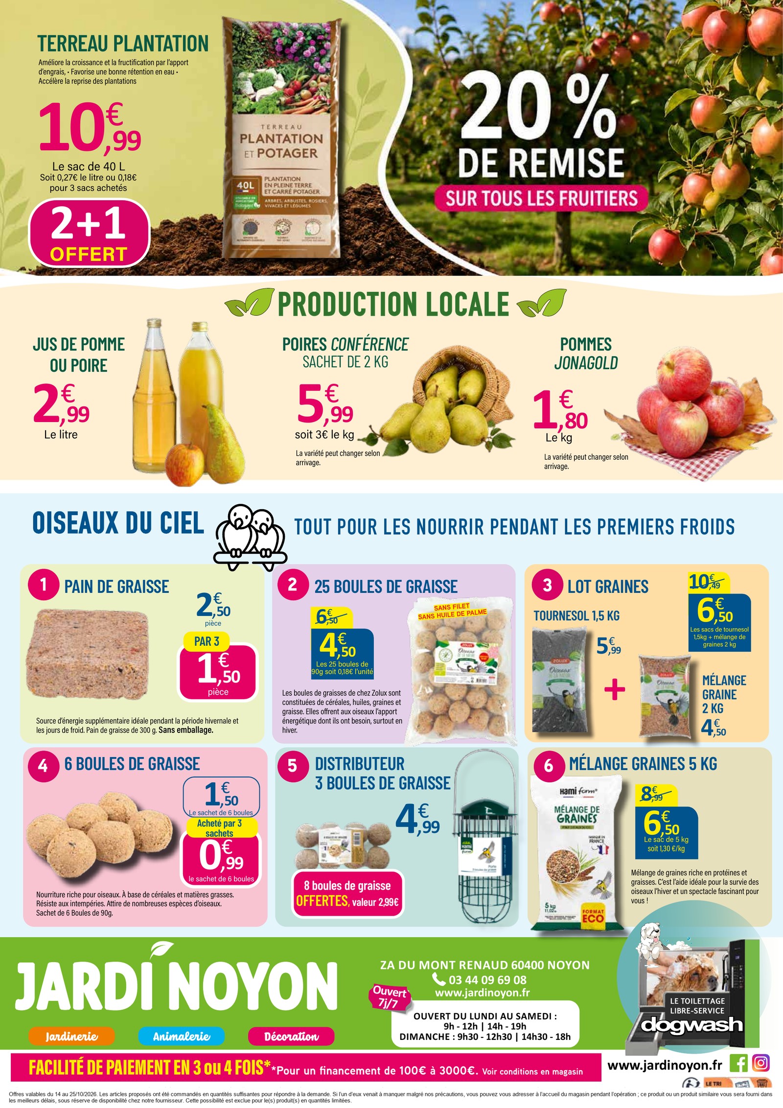 Page 2 du tract Jardi'Noyon du 14 au 25 octobre 2026